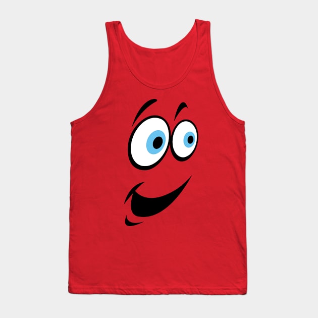 funny cute cartoon face Tank Top by MNZStar